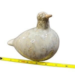 MCM Handmade Studio Pottery Bird Sculpture Speckled Glazed Ceramic Duck Figurine